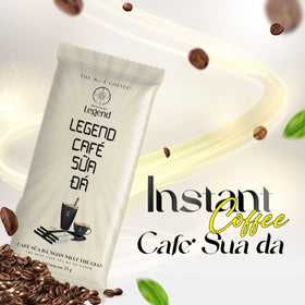 TRUNG NGUYEN LEGEND instant coffee powder offers quick, premium Vietnamese flavor.
