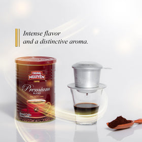 TRUNG NGUYEN Legend Premium Blend packaging design conveys a premium gift.