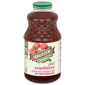 truRoots Cranberry Juice served in a glass on the rocks for a tart refreshment