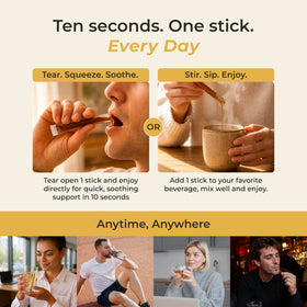 Individually wrapped sticks support on-the-go use and easy sharing.