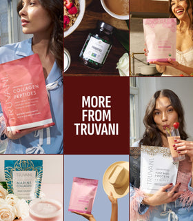Truvani bar label highlighting gluten-free and vegan attributes