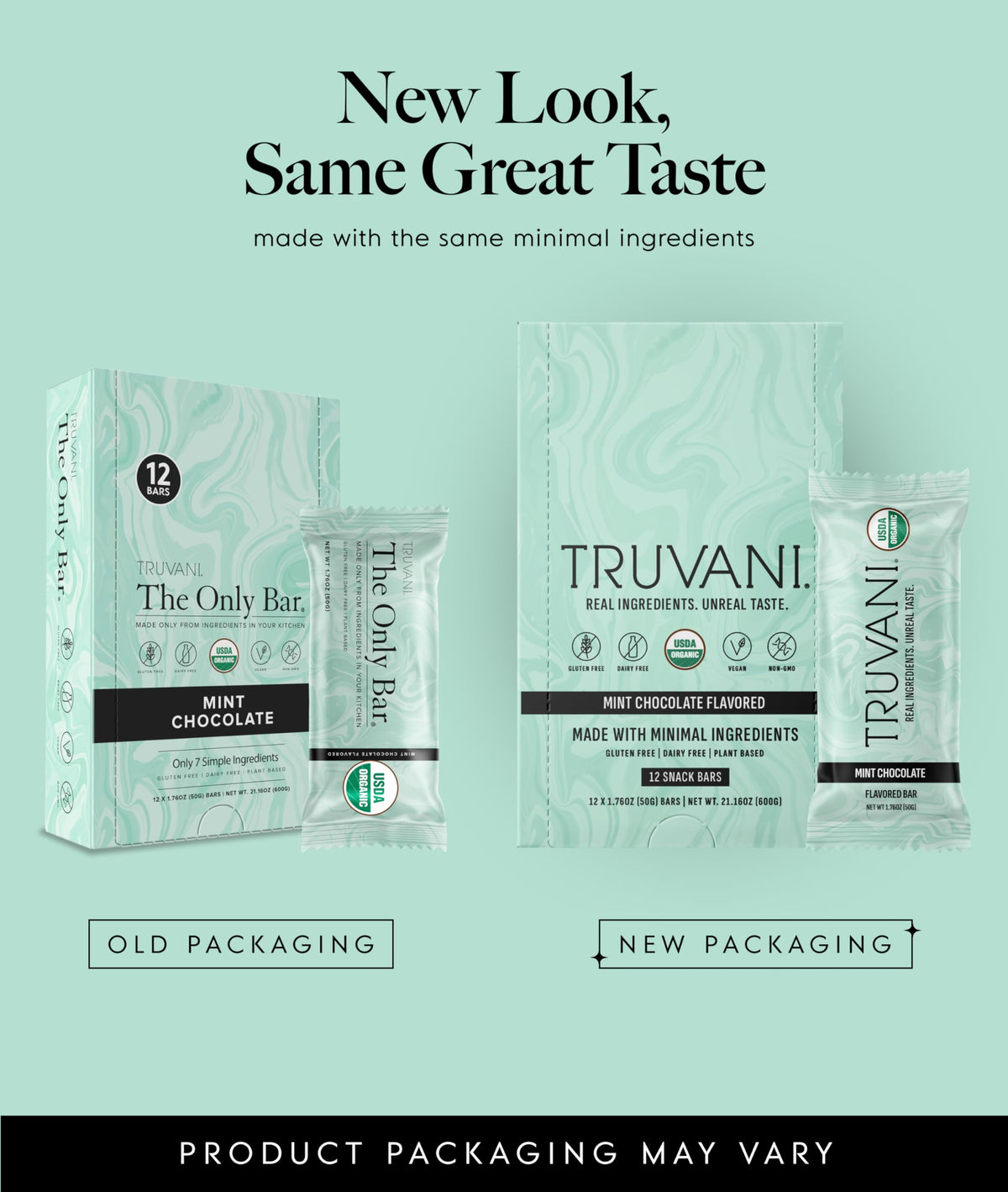 Truvani chocolate mint bar energy scene during a busy day