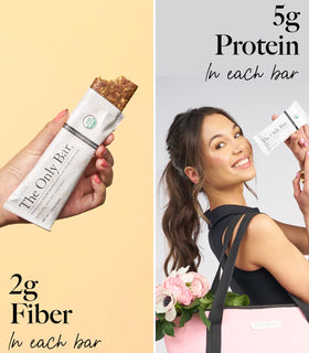 Truvani Coconut Cashew Bar bite reveals almonds, dates and organic chocolate for a wholesome treat.
