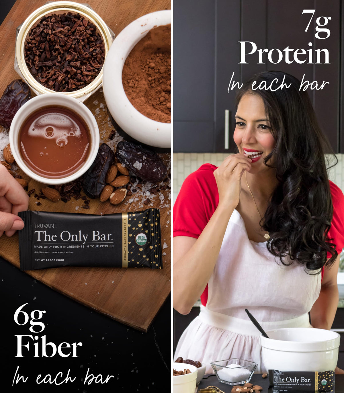 Truvani bar is gluten-free, dairy-free, and soy-free for sensitive diets.