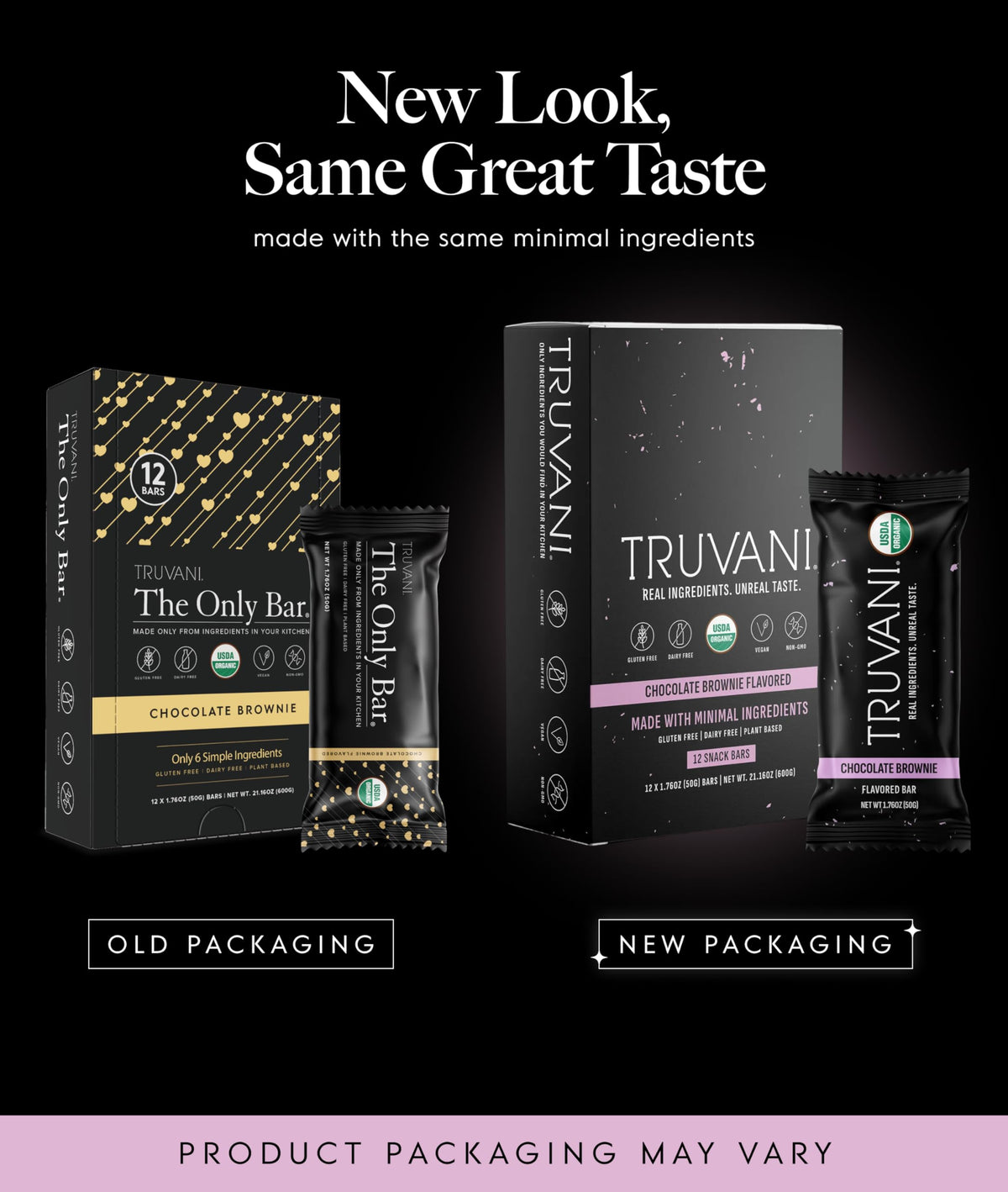 Truvani organic chocolate almond date bar ingredients highlight natural flavors.