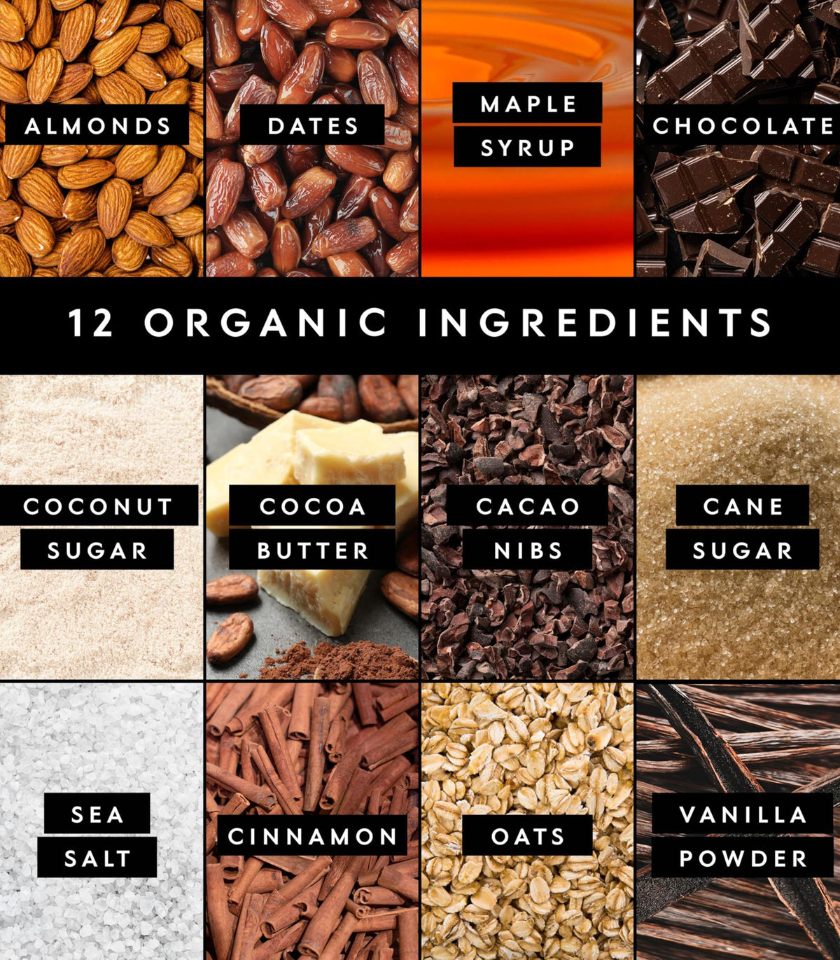Truvani organic ingredients scene highlighting USDA Organic seal