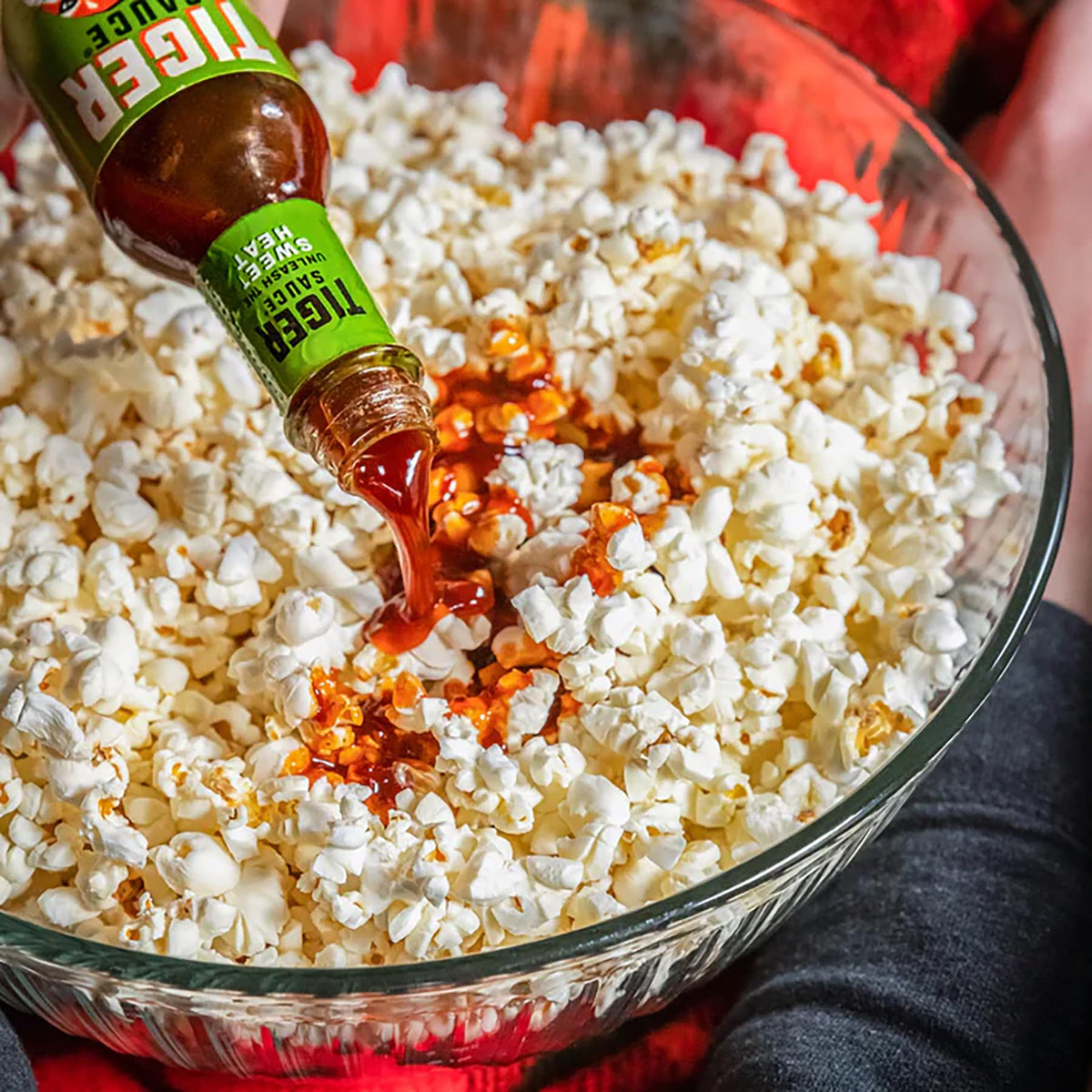 Try Me Tiger Sauce Original grill scene hints zesty heat on meats.