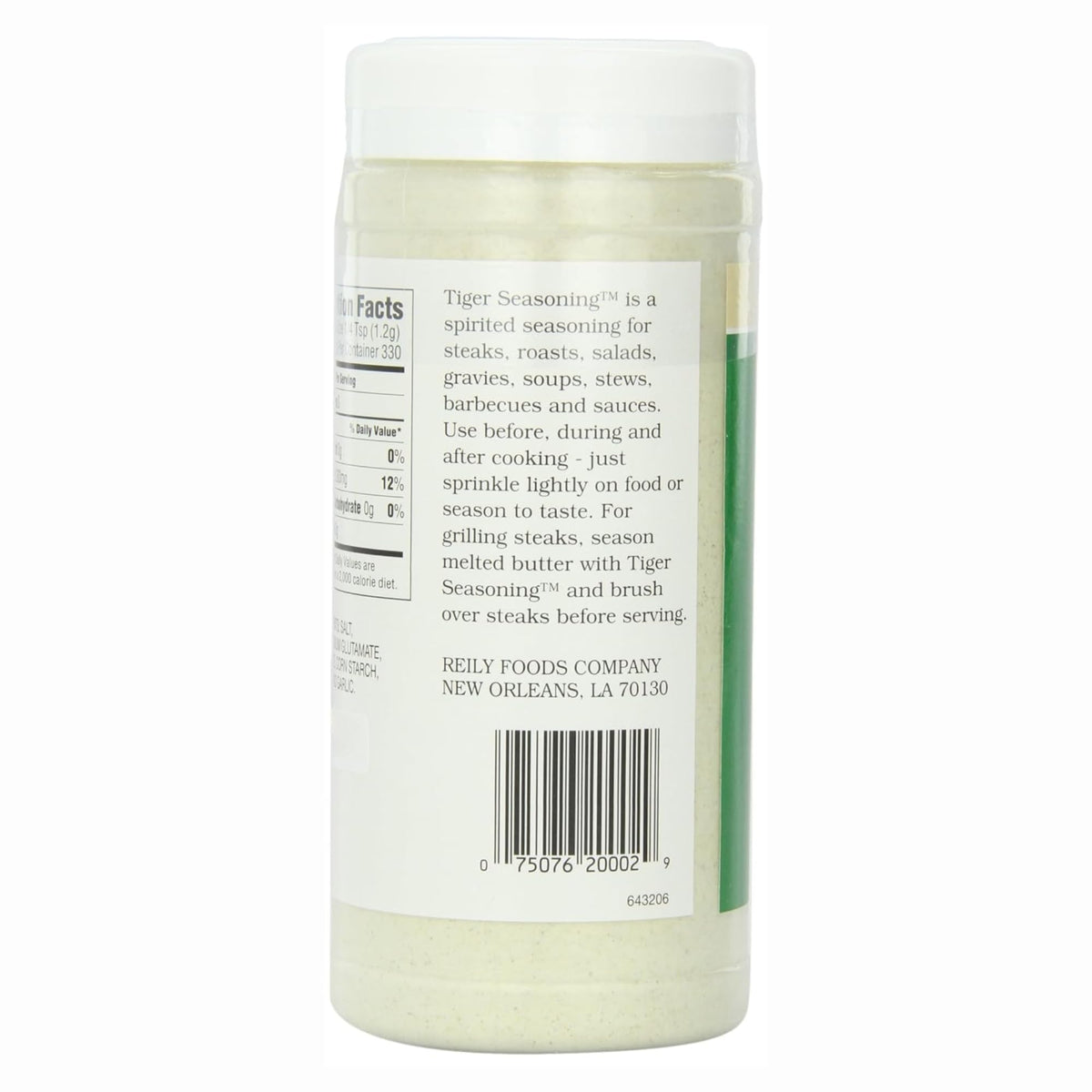Try Me Tiger Seasoning bottle pour demonstrates easy sprinkle to boost taste.