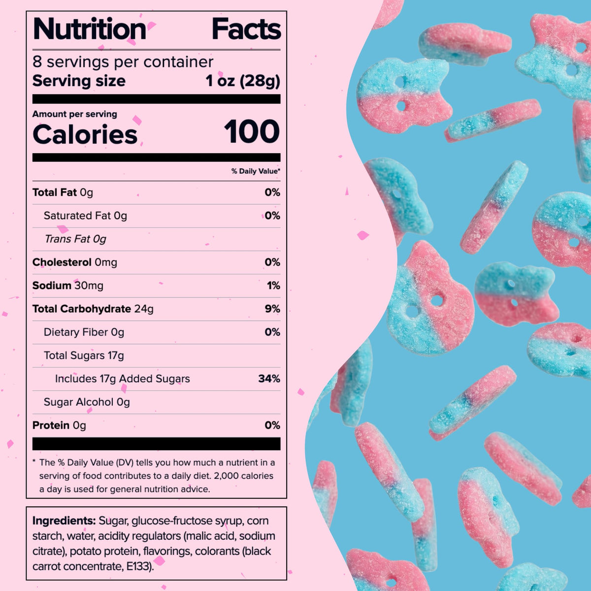 Try New Treats BUBS Bubblegum Skulls close-up—airy foam texture with classic bubblegum flavor.