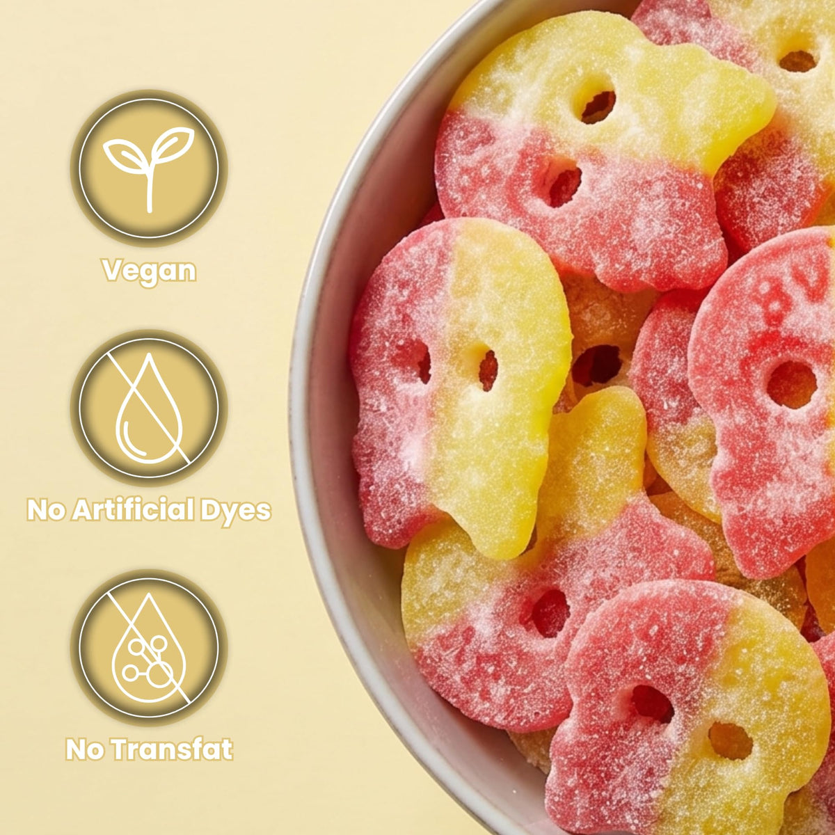 Try New Treats Bubs Lemon Raspberry Skulls ingredients clean and gelatin-free for plant-based diets.