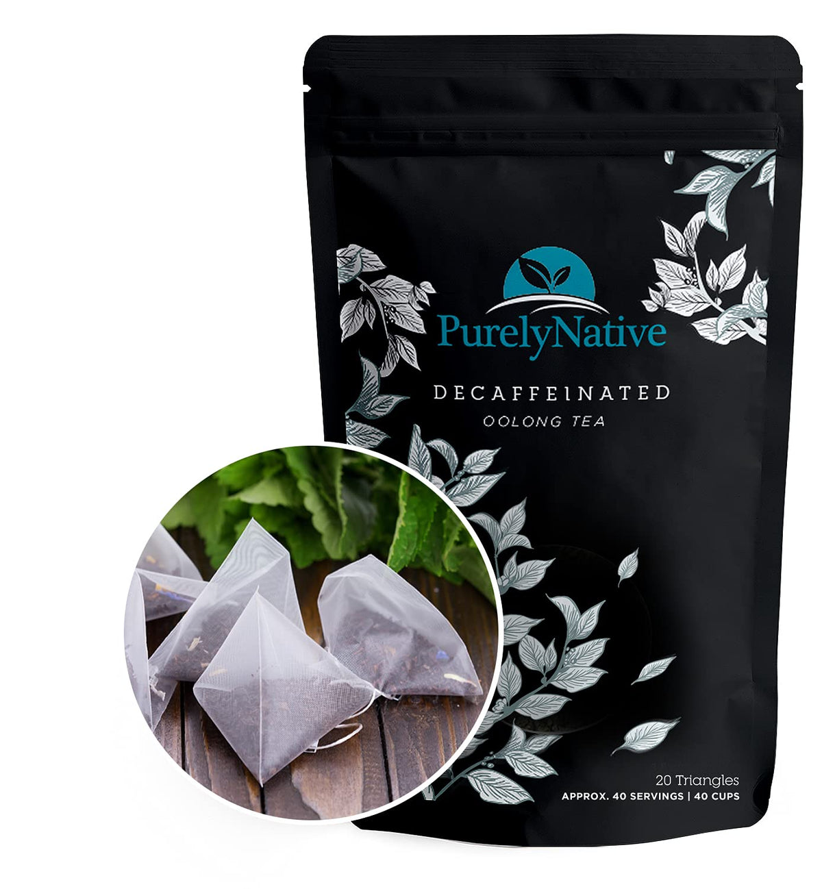 TRYVERA decaffeinated oolong tea bags show rich aroma and full body for caffeine-free brewing