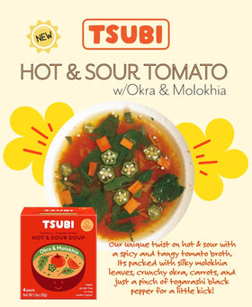 Tsubi Soup uses 6 oz hot water for quick mix