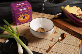 Tsubi Soup plant-based gluten-free miso, dairy-free option.