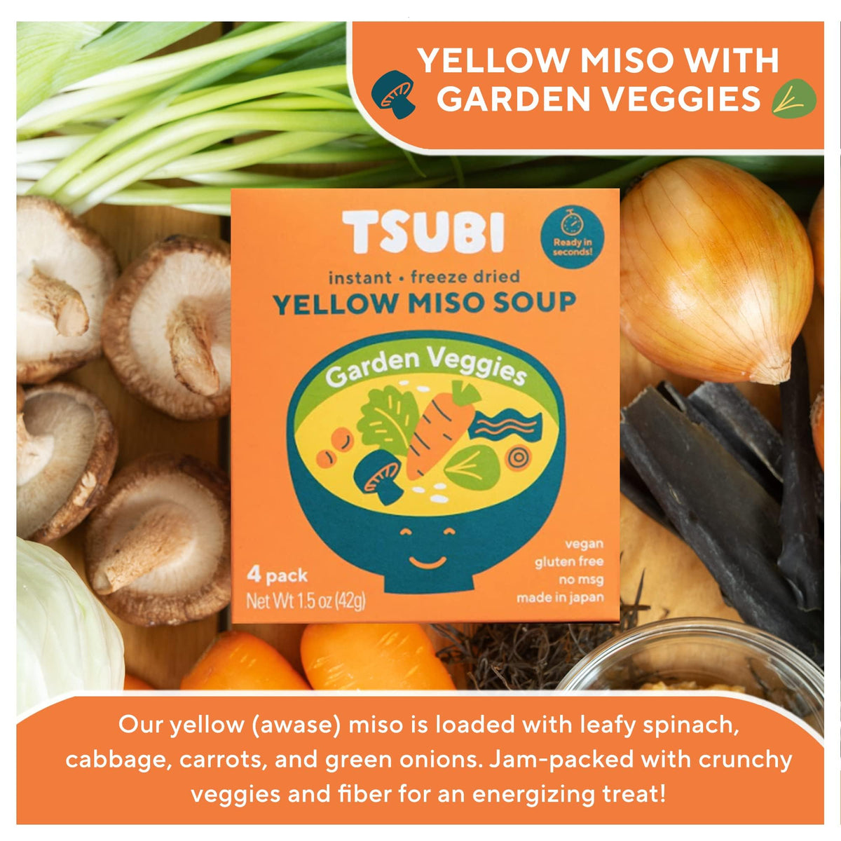 Tsubi Soup prepared miso soup in a warm, steaming bowl