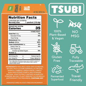 Tsubi Soup yellow miso garden veggies pack front view showcasing flavors