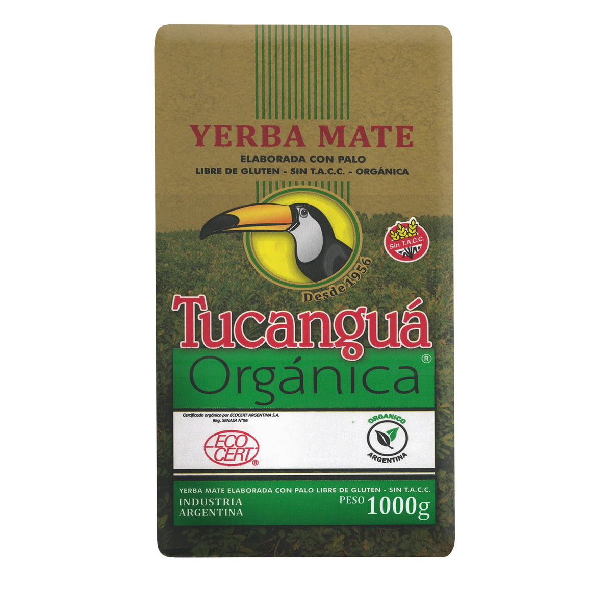 Tucangua Organic Yerba Mate loose leaf in bag for long-term storage