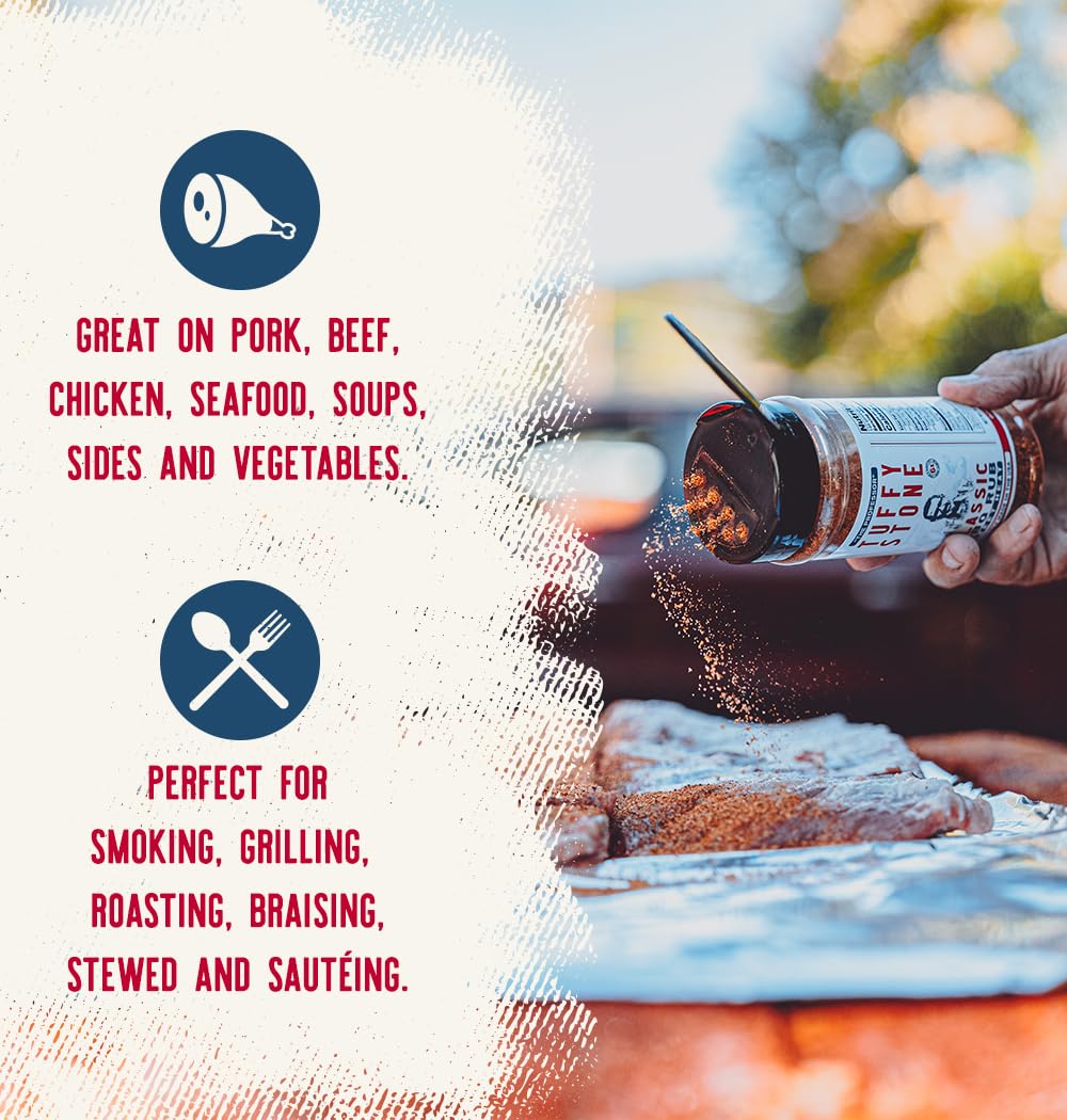 Tuffy Stone Sweet BBQ Rub label-usa-made communicates USA-made quality