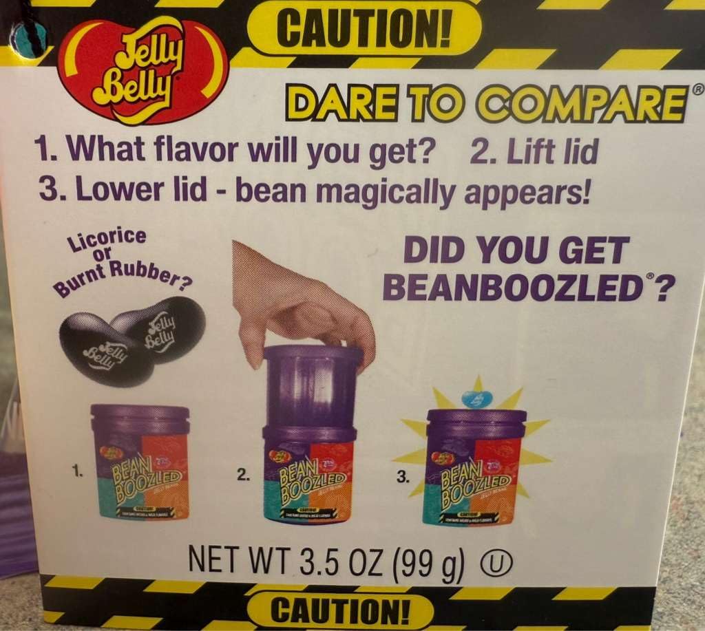 Colorful jelly beans shown in flavor-duo pairs during play.