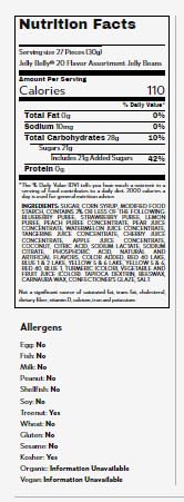 TULLIPAK Jelly Belly fat-free GMO-free mini bag, lighter treat option
