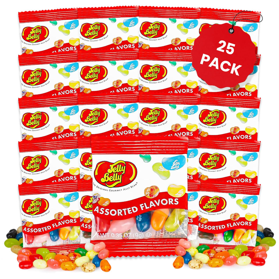 TULLIPAK Jelly Belly individual packs 0.35oz, convenient grab-and-go snack