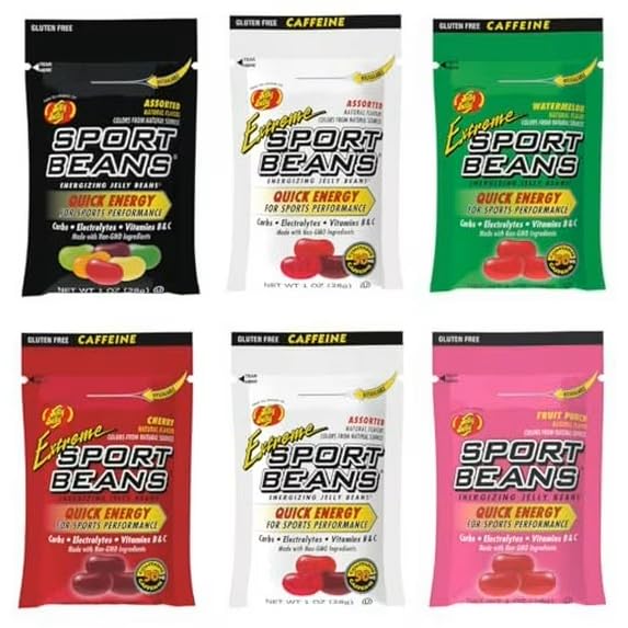 TULLIPAK Sport Beans Variety 6-pack 1oz bags for on-the-go energy during workouts