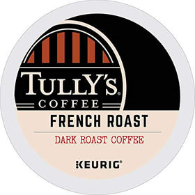 Aromatic steam from Tully's French Roast K-Cup pods signals bold flavor.