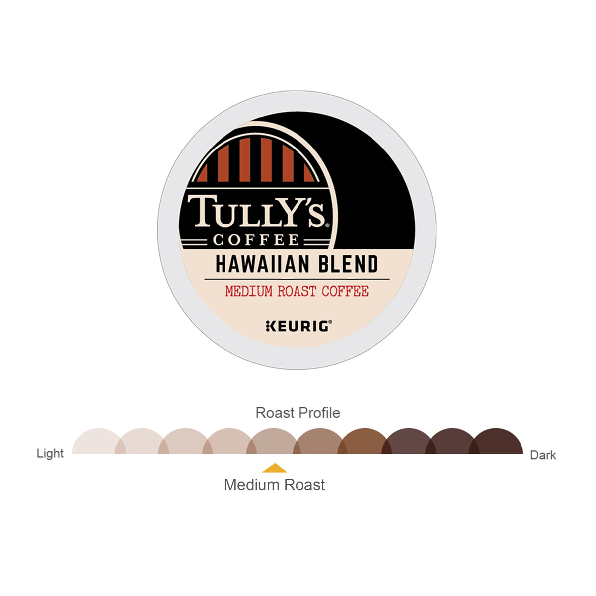 Cup of TULLY'S Hawaiian Blend on a table for a tropical morning.