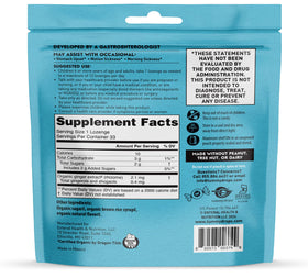 Tummydrops lozenges packaging back showing certifications and gluten-free status