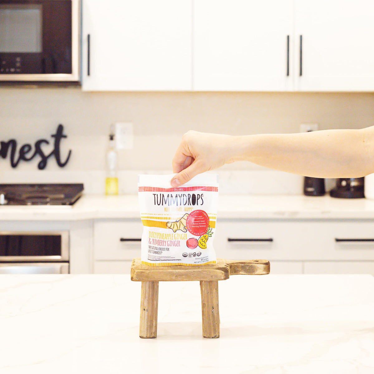 Tummydrops ginger lozenge yumberry pack offers convenient, tasty support anywhere.