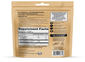 Tummydrops organic ginger extract label shown for quality.