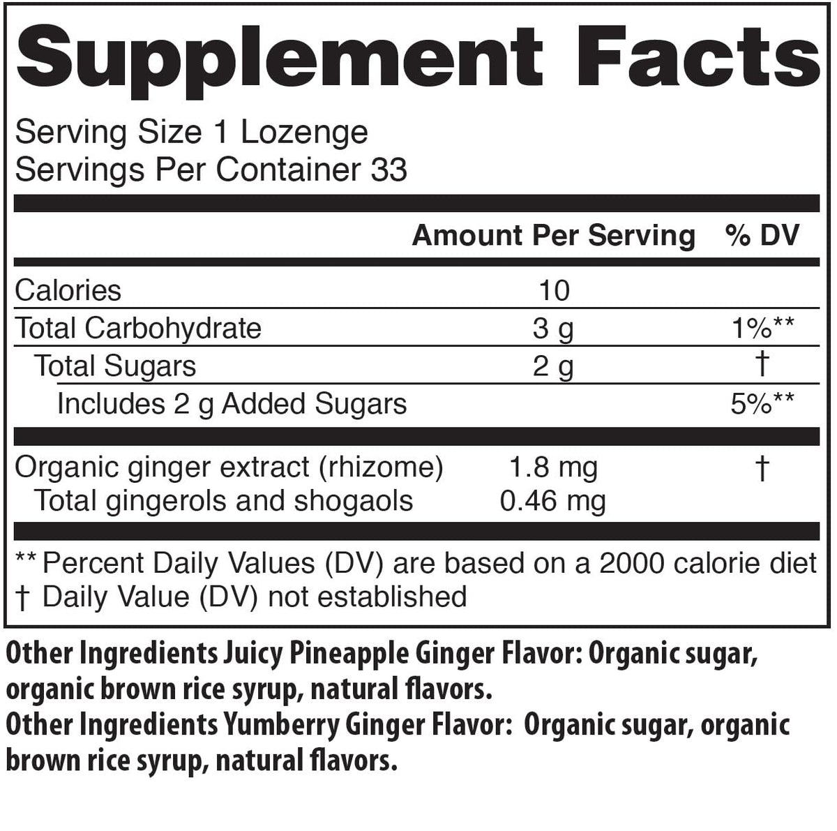 Tummydrops proprietary ginger extract ensures a unique, consistent flavor.