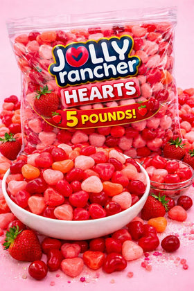 Tundras birthday heart shaped jelly beans for festive treat tables.