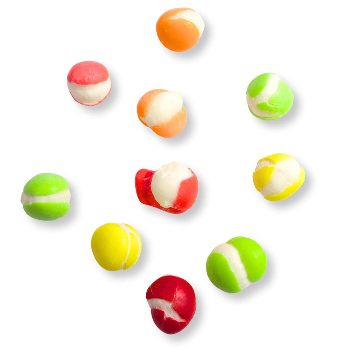 Closeup of Tundras Rainbow Fruit Crunch crispy texture ideal for movie nights