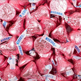 Hershe.ysKISSES pink foil-wrapped milk chocolate kisses for celebrations