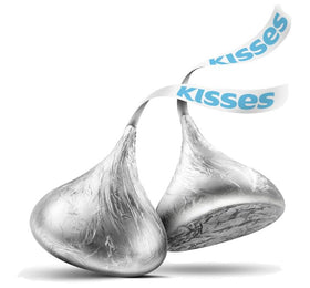 Hershey.sKISSES Easter hunt display with colorful foils and festive appeal.
