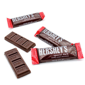 Tundras Hershy.s Special Dark Chocolate Bars, bulk display for office snack and party favors.