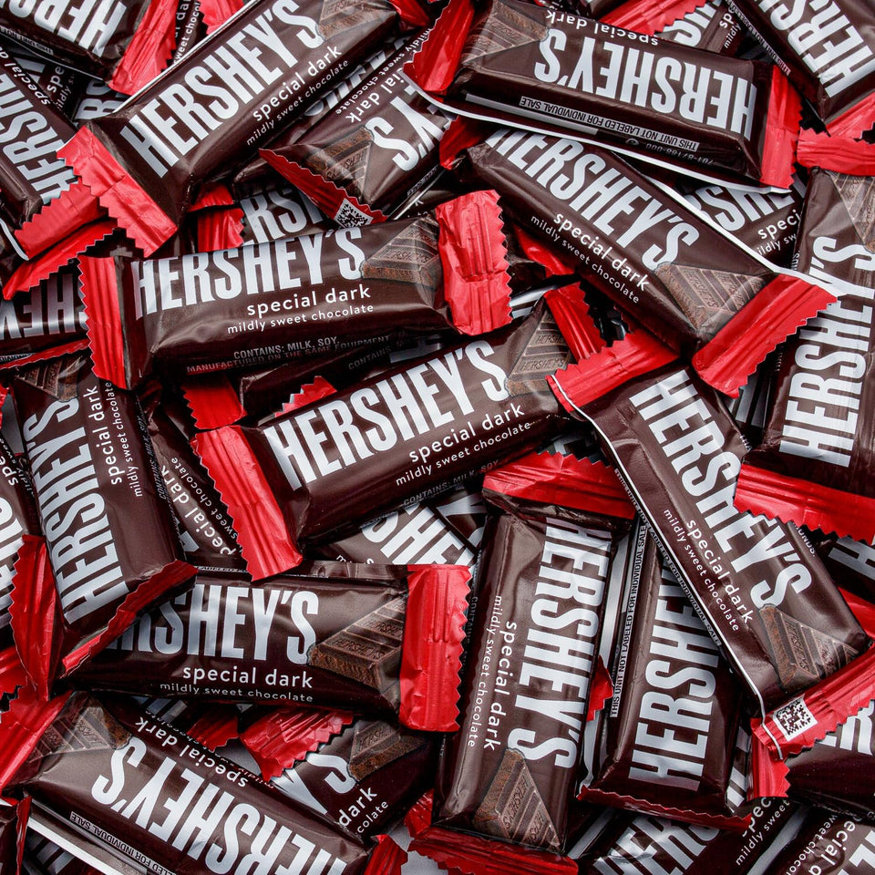 Tundras Hershy.s Special Dark Chocolate Bars, individually wrapped for easy sharing at gatherings.