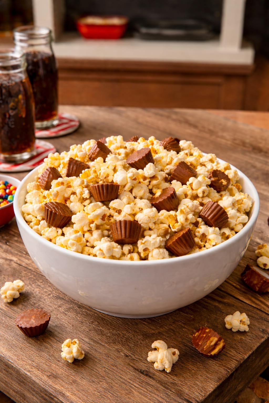 Close-up of Tundras Minis with glossy milk chocolate and creamy peanut butter.