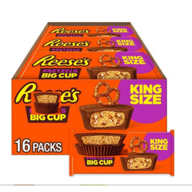 Tundras ReeseBig Cup with Pretzels in milk chocolate, crunchy center for a shareable treat.
