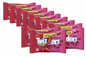Tundras Twizlers Cherry Nibs King Size pack, glossy red nibs, ideal for sharing.