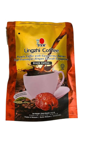 Tunez DXN Lingzhi Black Coffee sachets ready to mix for quick energizing drinks