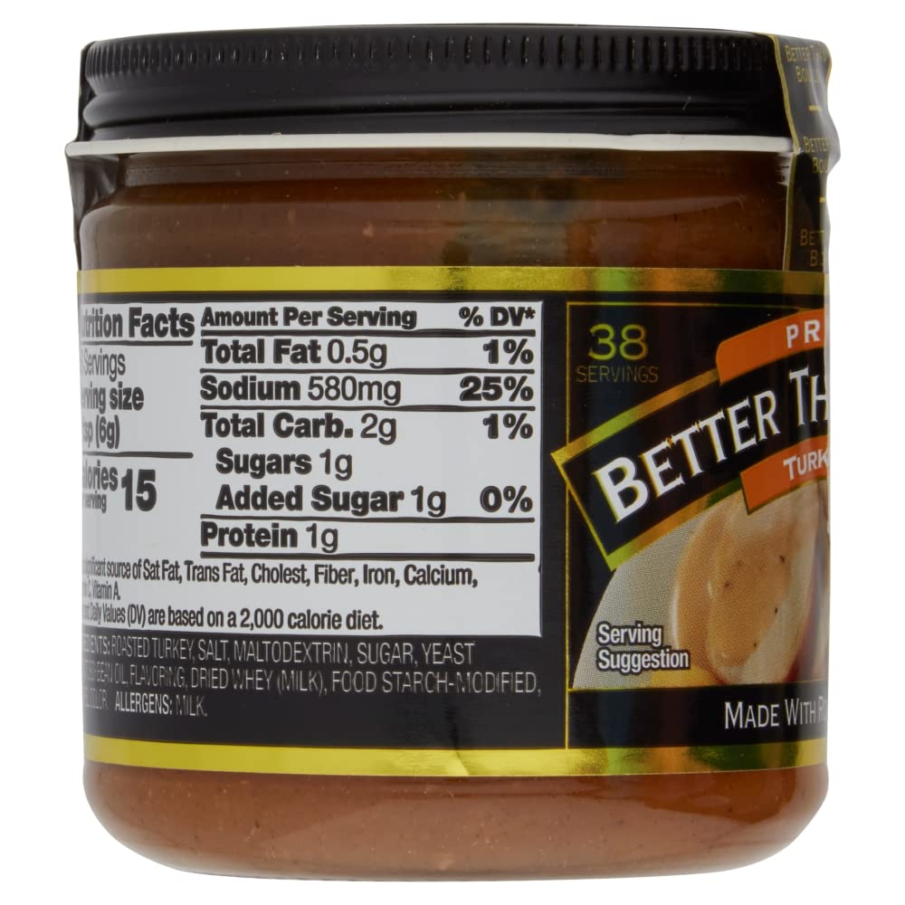 Turkey Base jar closeup highlights natural juices for a robust taste.