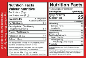 Turkey Hill Sugarbush label highlighting pure Canadian maple syrup in candy