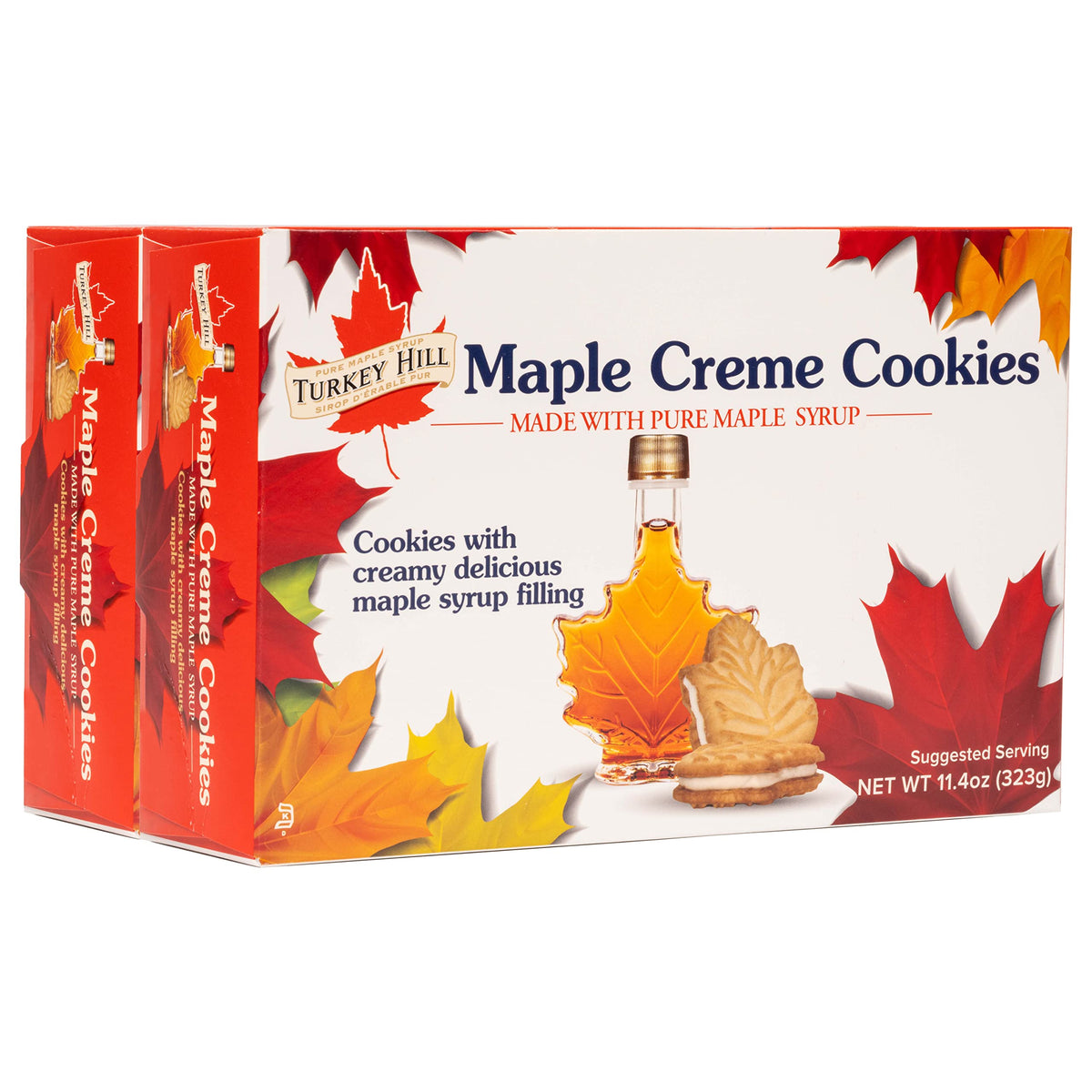 Turkey Hill Sugarbush maple leaf shape cookie, rich maple flavor for snacking.