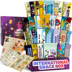 Turkish Munchies International Snack Box cover showcases gift-ready packaging for special occasions.