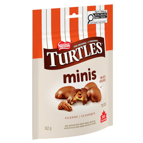 Turtles Mini Original on-the-go snack idea beside coffee.