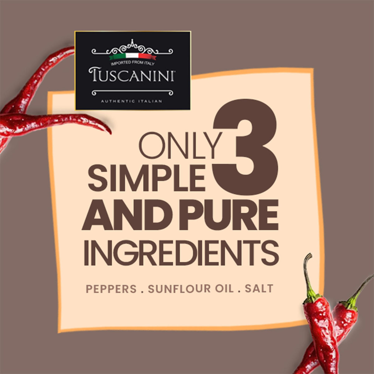 Tuscanini peppers in oil, sliced over pasta to add heat and color