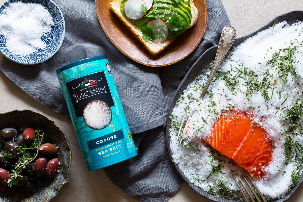Dissolving Tuscanini salt for a relaxing spa-like bath at home.