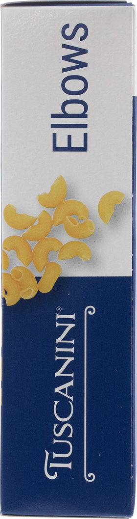 Tuscanini elbow macaroni plated dish showing simple, delicious pasta with premium ingredients.