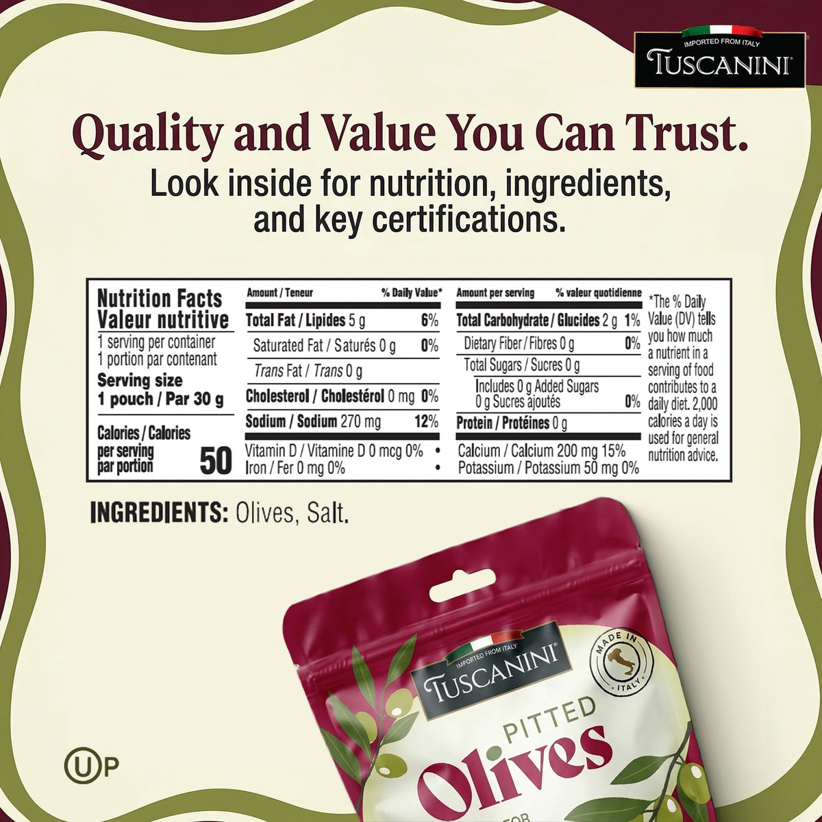 Versatile olives pair with salads, cheeses, and pasta dishes.